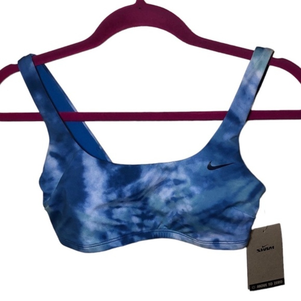 NIKE‎ Tie Dye Scoop Neck Bikini Top size S - Picture 2 of 7